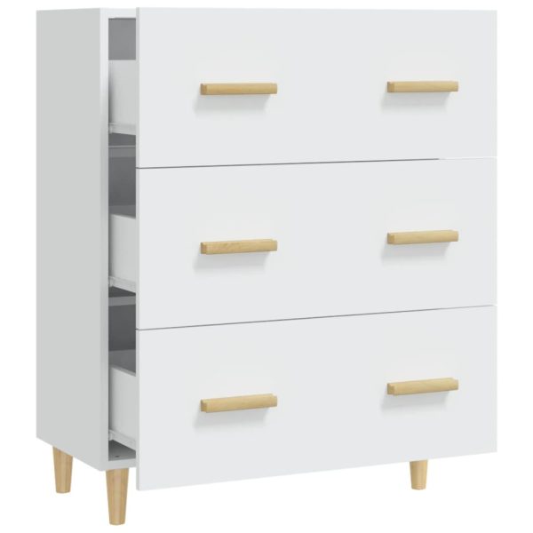 Credenza Bianca 70x34x90 Cm In Legno Multistrato - Image 5