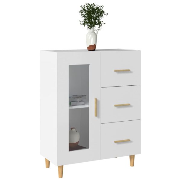 Credenza Bianca 69,5x34x90 Cm In Legno Multistrato - Image 4