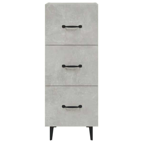 Credenza Grigio Cemento 34,5x34x90 Cm In Legno Multistrato - Image 5