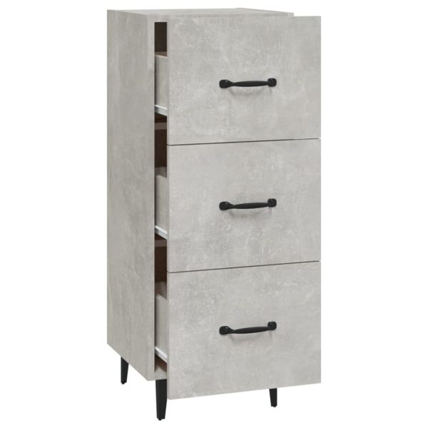Credenza Grigio Cemento 34,5x34x90 Cm In Legno Multistrato - Image 6