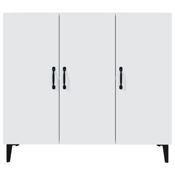 Credenza Bianca 90x34x80 Cm In Legno Multistrato - Image 5