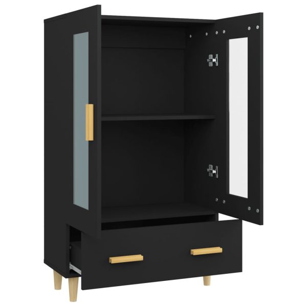 Credenza Nera 70x31x115 Cm In Legno Multistrato - Image 5