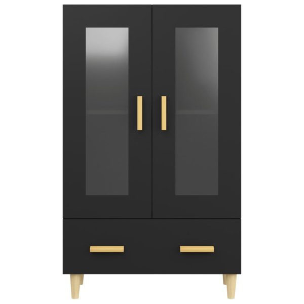 Credenza Nera 70x31x115 Cm In Legno Multistrato - Image 6