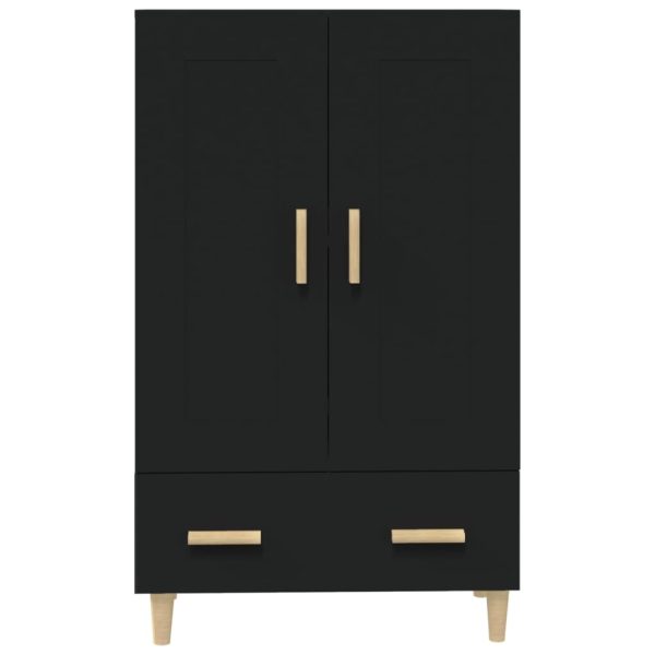 Credenza Nera 70x31x115 Cm In Legno Multistrato - Image 6