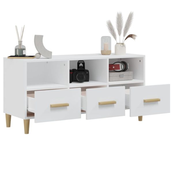 Mobile Porta Tv Bianco 102x36x50 Cm In Legno Multistrato - Image 5