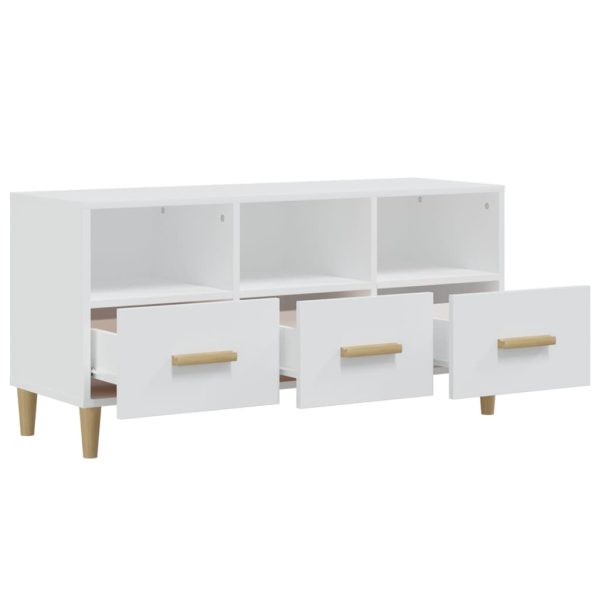 Mobile Porta Tv Bianco 102x36x50 Cm In Legno Multistrato - Image 6