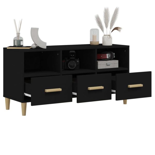 Mobile Porta Tv Nero 102x36x50 Cm In Legno Multistrato - Image 5