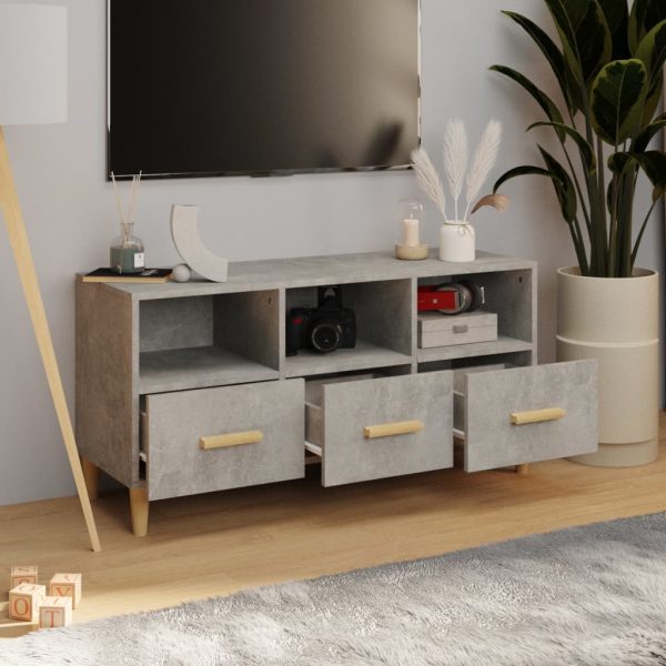 Mobile Porta Tv Grigio Cemento 102x36x50 Cm Legno Multistrato - Image 3