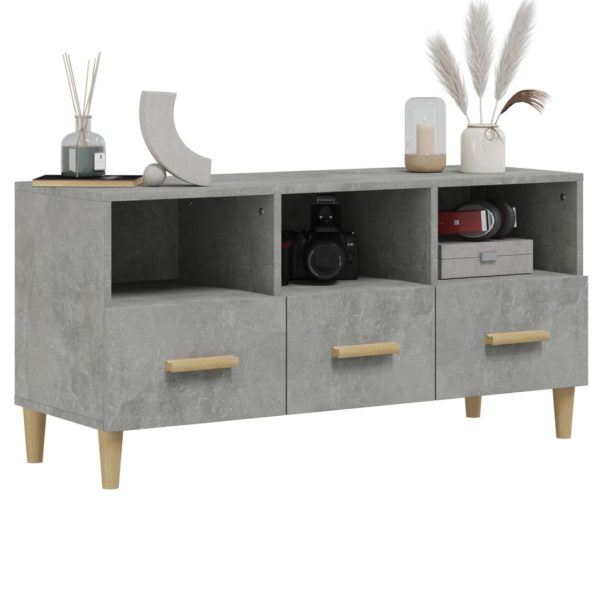 Mobile Porta Tv Grigio Cemento 102x36x50 Cm Legno Multistrato - Image 4