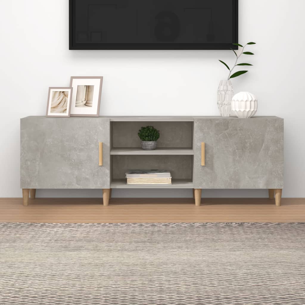 Mobile Porta Tv Grigio Cemento 150x30x50cm In Legno Multistrato