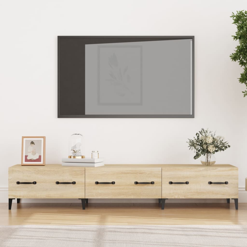 Mobile Porta Tv Rovere Sonoma 150x34,5x30 Cm Legno Multistrato