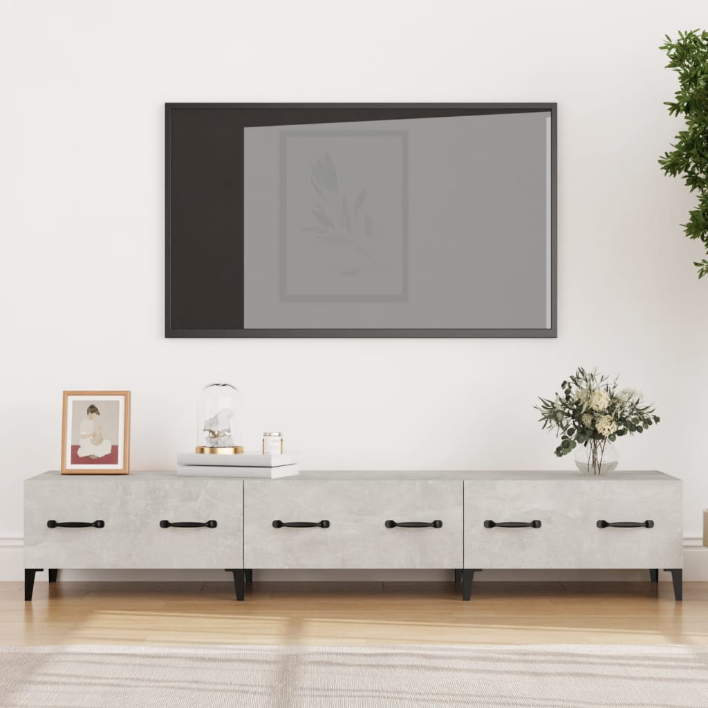 Mobile Porta Tv Grigio Cemento 150x34,5x30 Cm Legno Multistrato