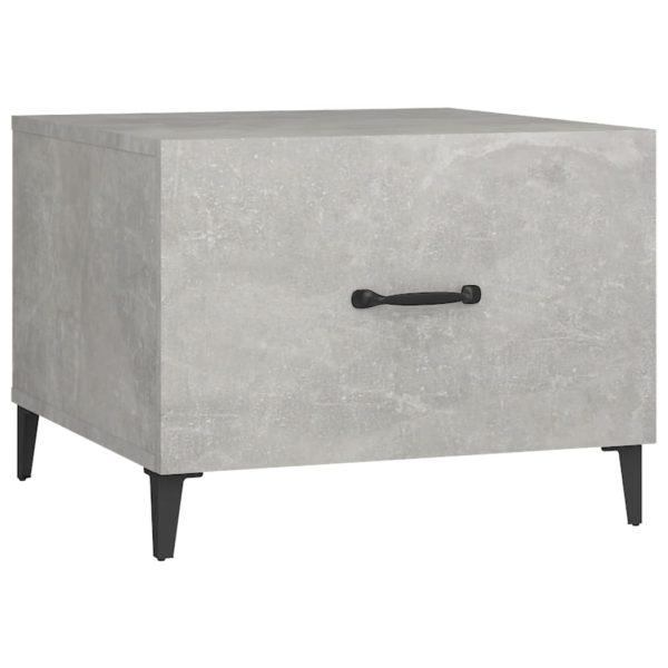 Tavolino Da Salotto Gambe In Metallo Grigio Cemento 50x50x40 cm - Image 2