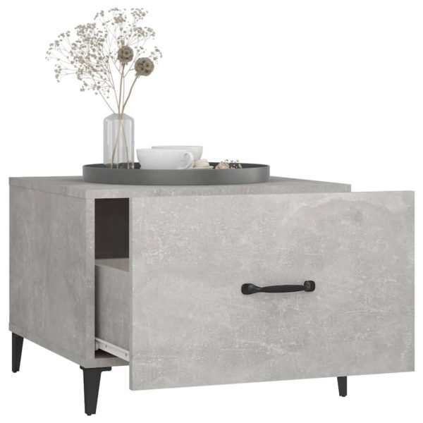 Tavolino Da Salotto Gambe In Metallo Grigio Cemento 50x50x40 cm - Image 5