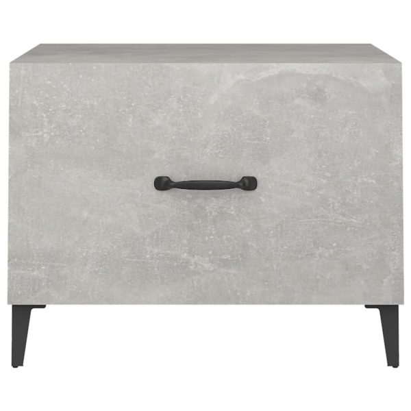 Tavolino Da Salotto Gambe In Metallo Grigio Cemento 50x50x40 cm - Image 6