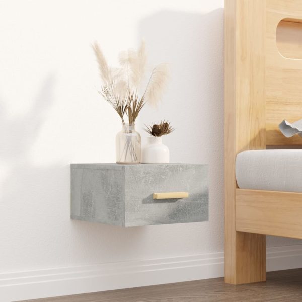 Comodini A Muro 2 Pz Grigio Cemento 35x35x20 cm - Image 3