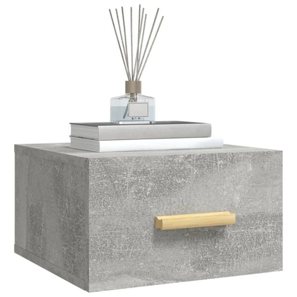 Comodini A Muro 2 Pz Grigio Cemento 35x35x20 cm - Image 4