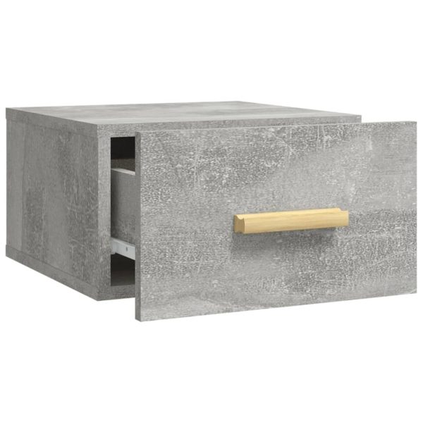 Comodini A Muro 2 Pz Grigio Cemento 35x35x20 cm - Image 6