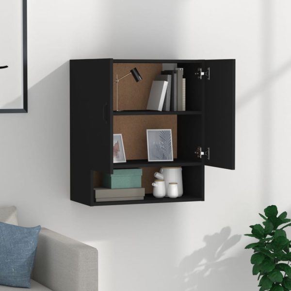 Armadietto A Muro Nero 60x31x70 Cm In Legno Multistrato - Image 3