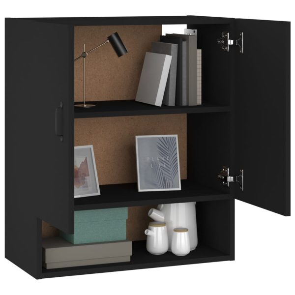 Armadietto A Muro Nero 60x31x70 Cm In Legno Multistrato - Image 4