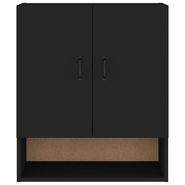 Armadietto A Muro Nero 60x31x70 Cm In Legno Multistrato - Image 5