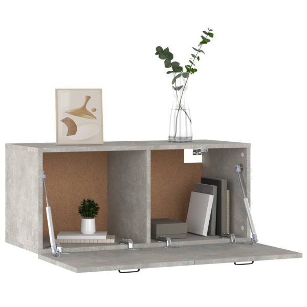 Mobile A Parete Grigio Cemento 80x36,5x35 Cm Legno Multistrato - Image 4
