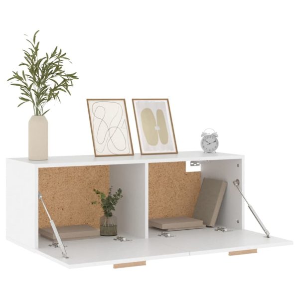 Mobile Pensile Bianco 100x36,5x35 Cm Legno Multistrato - Image 4