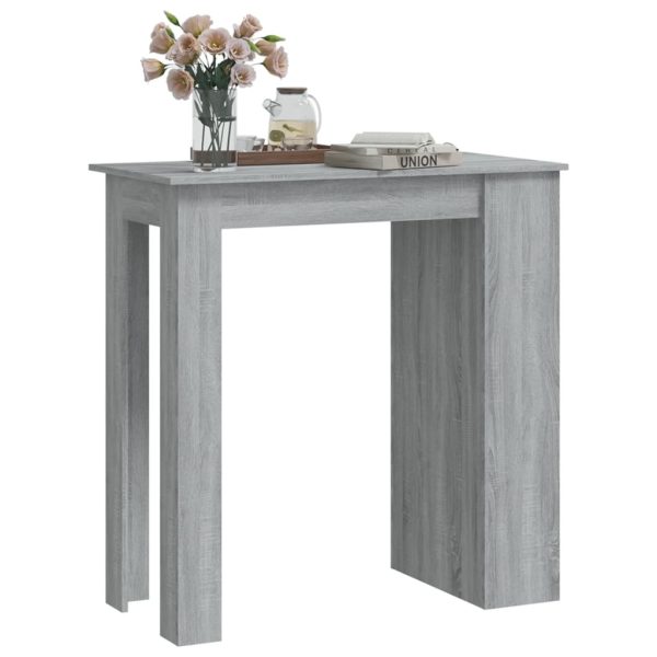 Tavolo Bar Con Ripiani Grigio Sonoma 102x50x103,5cm Truciolato - Image 4