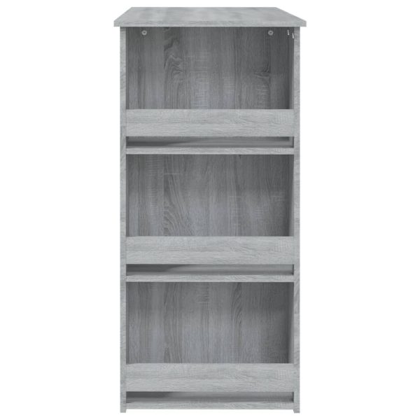 Tavolo Bar Con Ripiani Grigio Sonoma 102x50x103,5cm Truciolato - Image 6