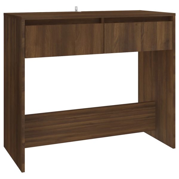 Tavolo Consolle Rovere Marrone 89x41x76,5 Cm In Acciaio - Image 2