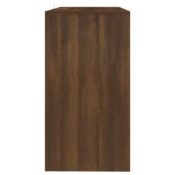 Tavolo Consolle Rovere Marrone 89x41x76,5 Cm In Acciaio - Image 6