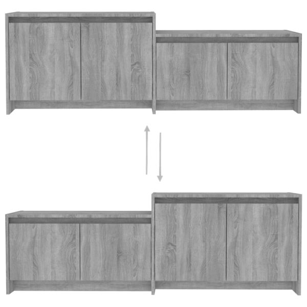 Mobile Tv Grigio Sonoma 146,5x35x50 Cm In Truciolato - Image 5