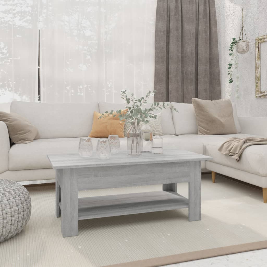 Tavolino Da Salotto Grigio Sonoma 102x55x42 Cm In Truciolato