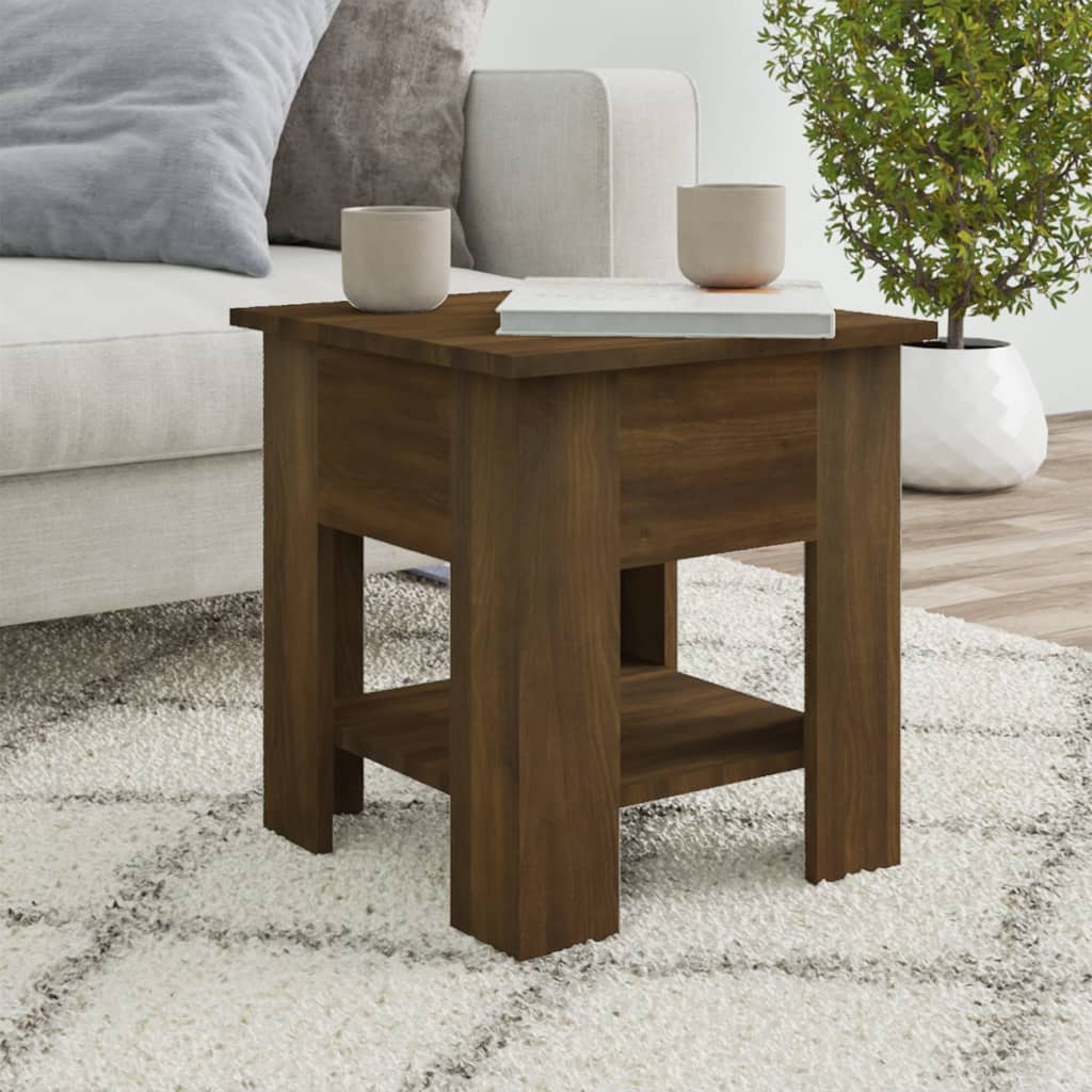 Tavolino Da Salotto Marrone Rovere 40x40x42cm Legno Multistrato