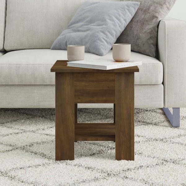 Tavolino Da Salotto Marrone Rovere 40x40x42cm Legno Multistrato - Image 3