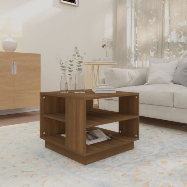 Tavolino Da Salotto Rovere Marrone 55x55x43 Cm In Truciolato - Image 3