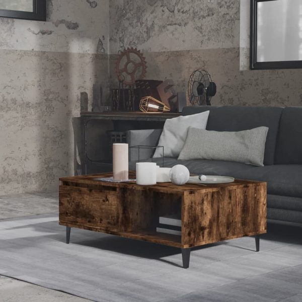 Tavolino Da Salotto Rovere Fumo 90x60x35 Cm In Truciolato - Image 3