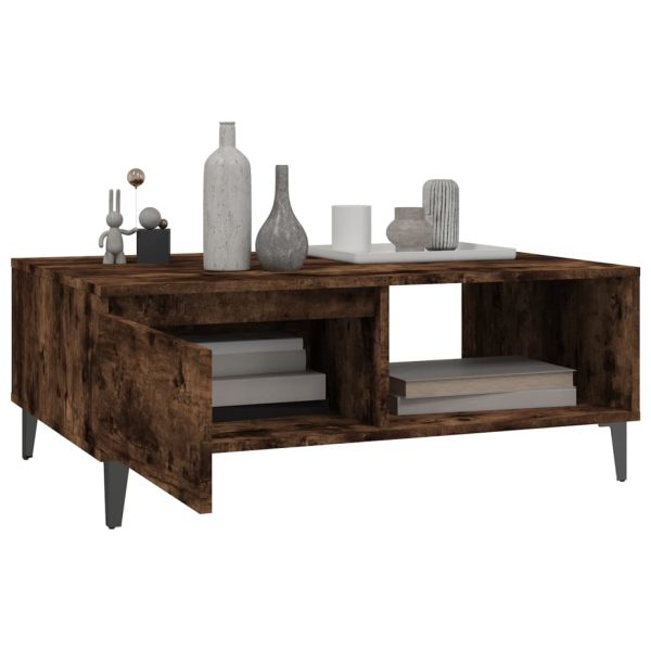 Tavolino Da Salotto Rovere Fumo 90x60x35 Cm In Truciolato - Image 4