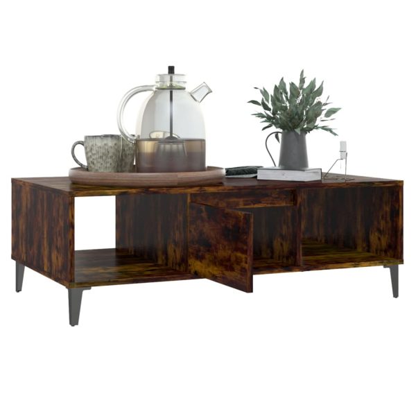 Tavolino Da Salotto Rovere Fumo 103,5x60x35cm In Truciolato - Image 4