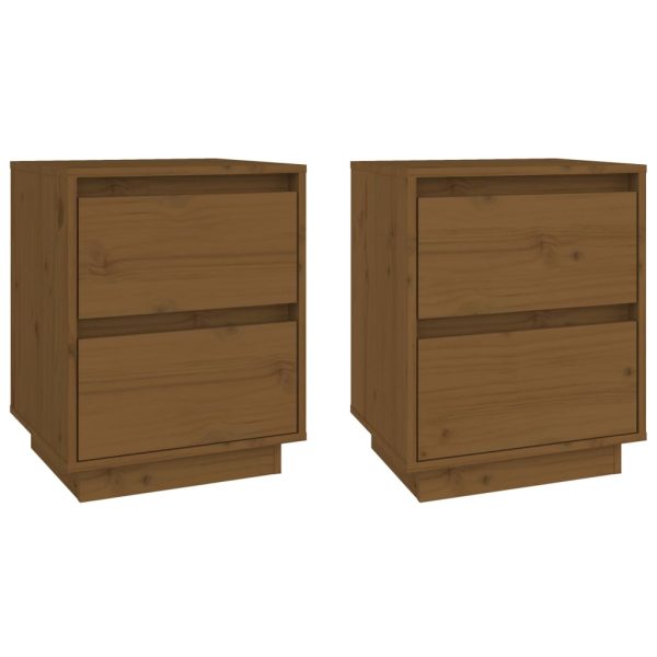 Comodini 2 Pz Ambra 40x35x50 Cm In Legno Massello Di Pino - Image 2