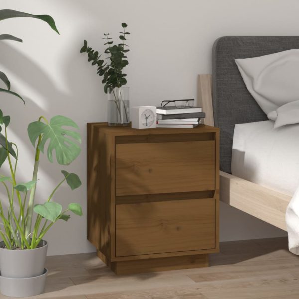 Comodini 2 Pz Ambra 40x35x50 Cm In Legno Massello Di Pino - Image 3