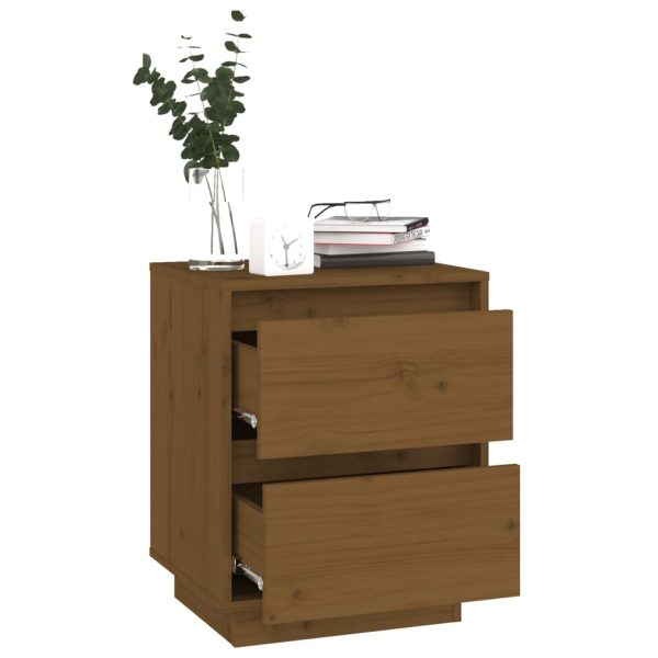 Comodini 2 Pz Ambra 40x35x50 Cm In Legno Massello Di Pino - Image 5