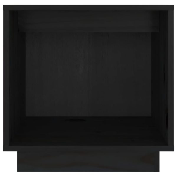 Comodini 2 Pz Neri 40x30x40 Cm In Legno Massello Di Pino - Image 5