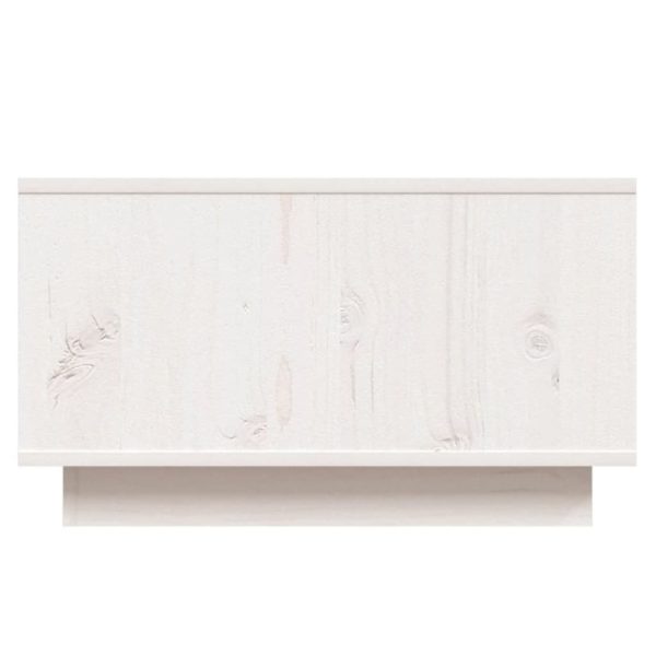 Tavolino Da Salotto Bianco 55x56x32 Cm Legno Massello Di Pino - Image 5