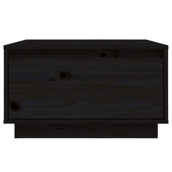 Tavolino Da Salotto Nero 55x56x32 Cm In Legno Massello Di Pino - Image 3