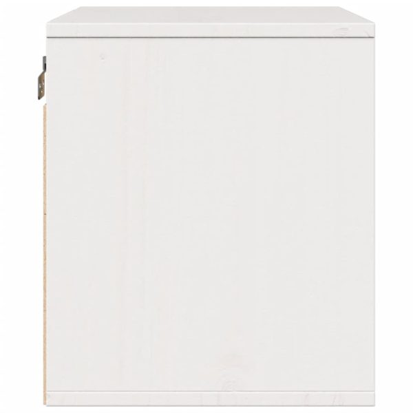 Pensile Bianco 45x30x35 Cm In Legno Massello Di Pino - Image 6