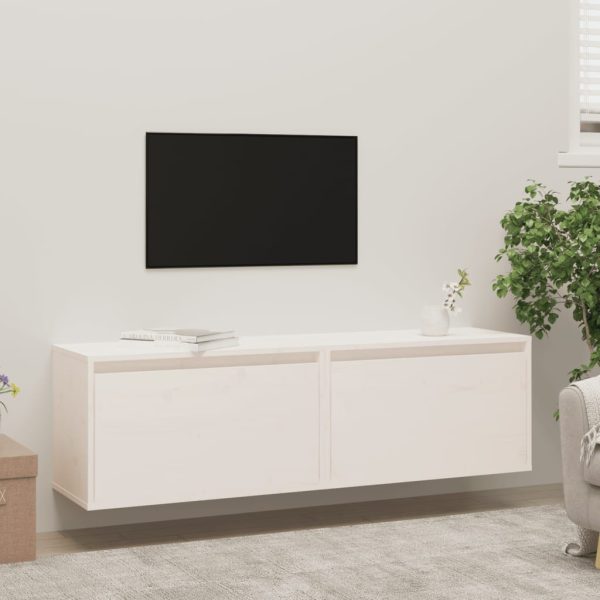 Pensili Bianchi 2 Pz 60x30x35 Cm In Legno Massello Di Pino - Image 3