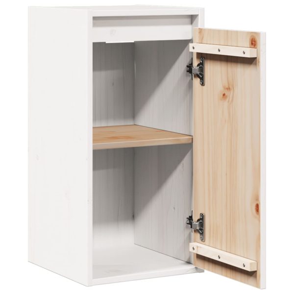Pensili 2 Pz Bianchi 30x30x60 Cm In Legno Massello Di Pino - Image 6