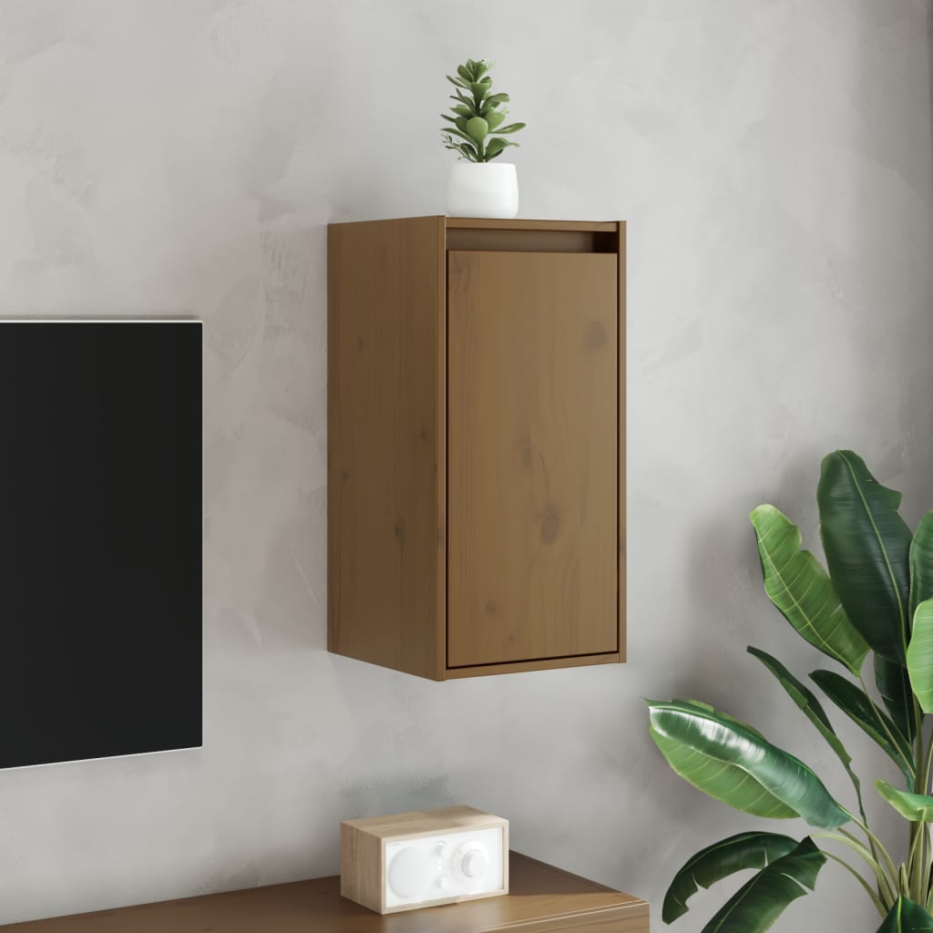 Pensile Marrone Ambra 30x30x60 Cm In Legno Massello Di Pino