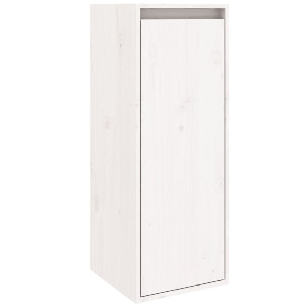 Pensili 2 Pz Bianchi 30x30x80 Cm In Legno Massello Di Pino - Image 5